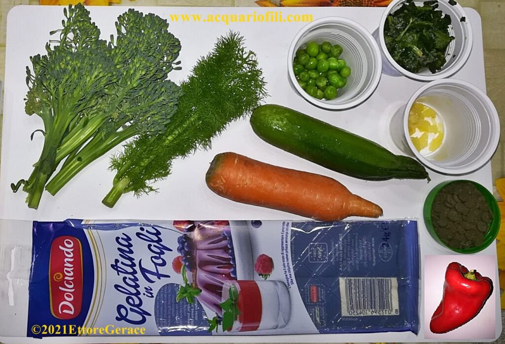 Pastone vegetale per pesci